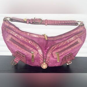 Versace × Vintage
Vintage Versace Purple Half Moon Shoulder Bag